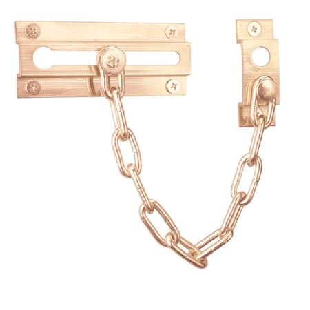 Prime-Line Prime-Line 3.93 in. L Polished Brass Chain Door Guard U 9907